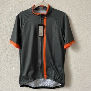 Wantdo Men’s Cycling Jersey Size Medium Gray Orange Outdoors Sports Bike